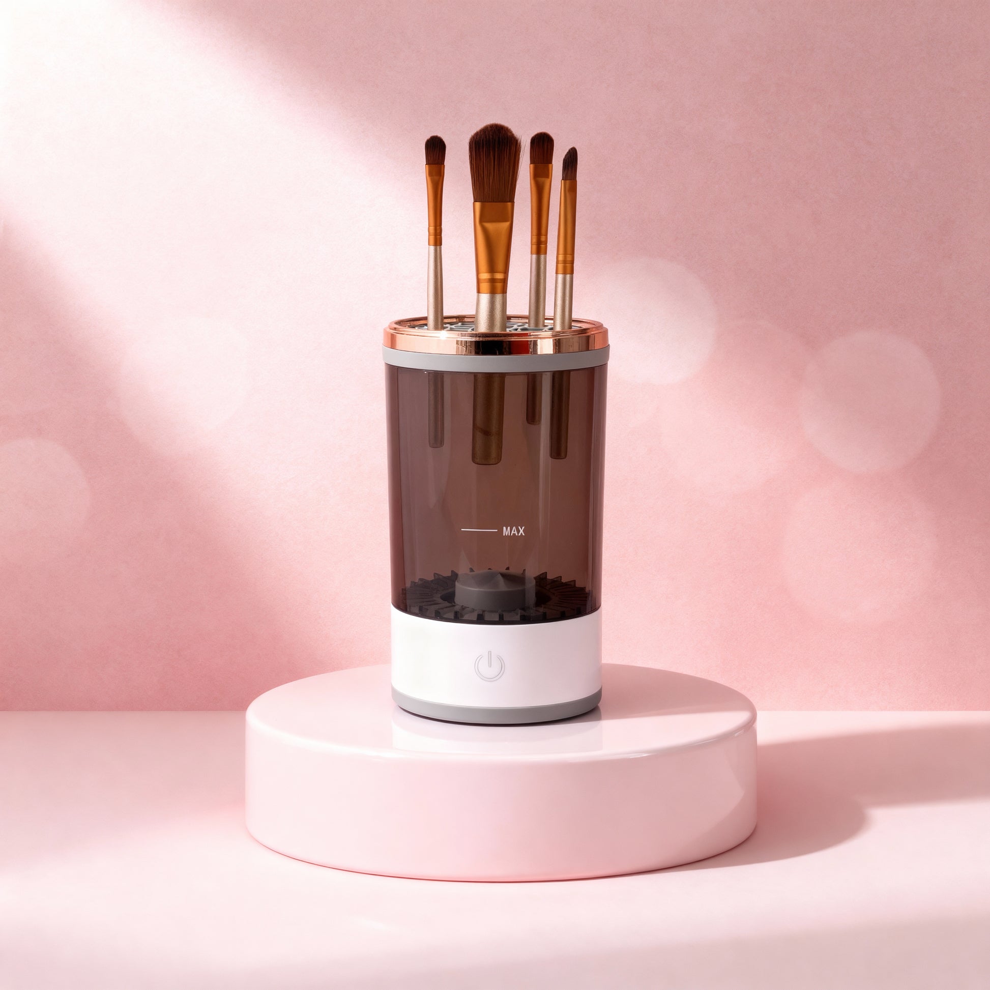 Automatic makeup brush cleaner