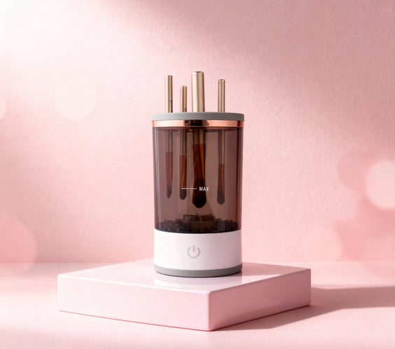 Automatic makeup brush cleaner