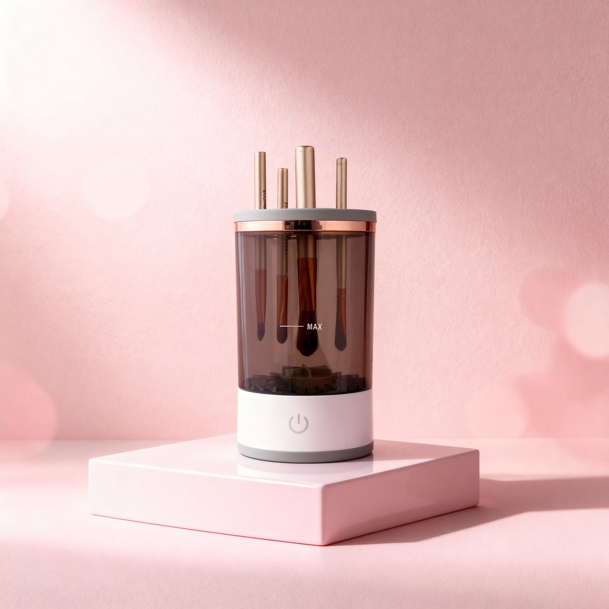 Automatic makeup brush cleaner